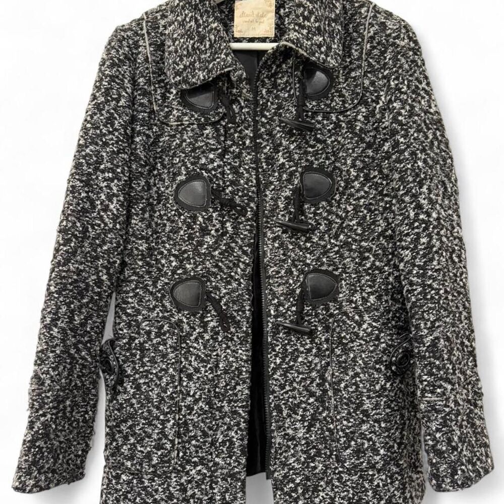 Altar’d State Black & White Toggle Coat Size M